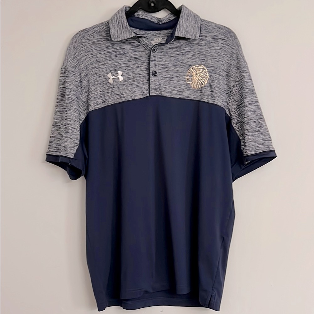 Under Armour Men's Two-Tone Polo Shirt - Navy and Gray